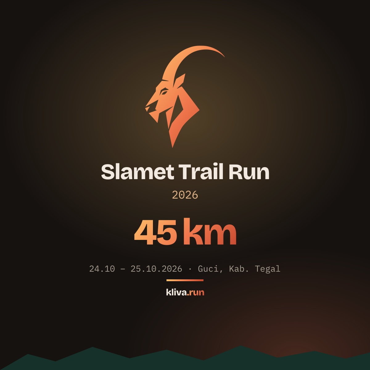 Slamet Trail Run 2026: 24 – 25 Oct · 5–45 km